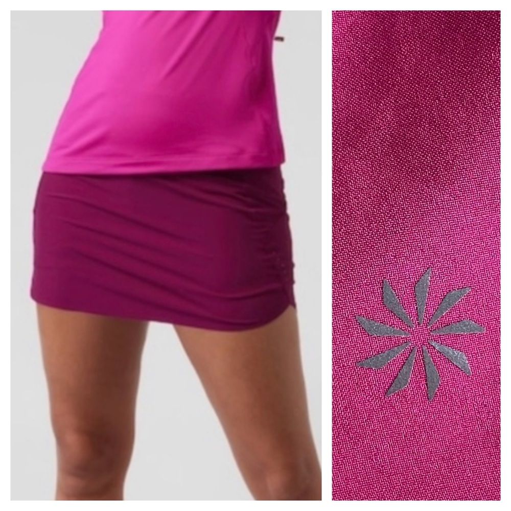 Athleta Fuchsia Pink Run With It 14" Skort Skirt